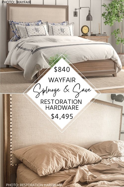 RESTORATION HARDWARE MAISON FABRIC PANEL BED COPYCAT KENDRA FOUND IT
